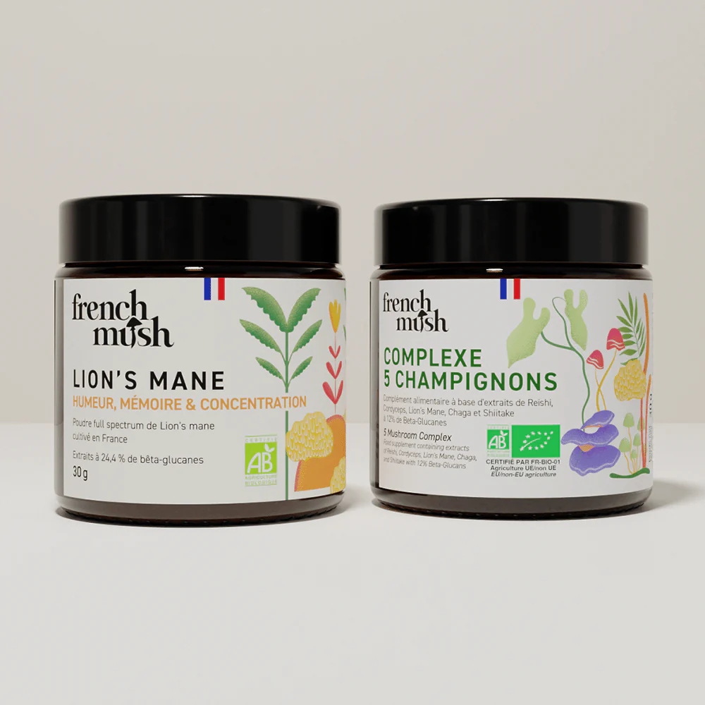Complexe Champignons 5 - Lion's Mane en poudres Bio